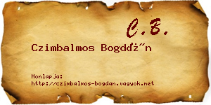Czimbalmos Bogdán névjegykártya